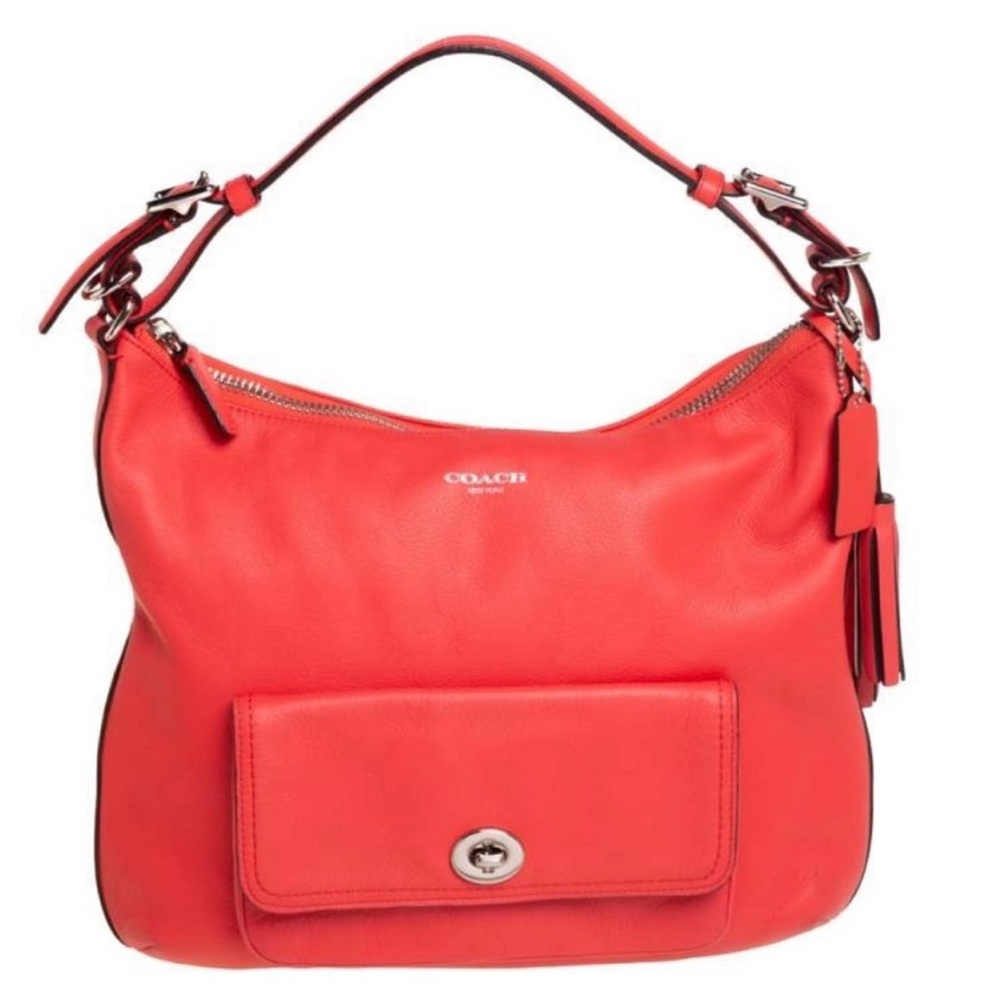 Coach Coral Leather Hobo Crossbody Bag